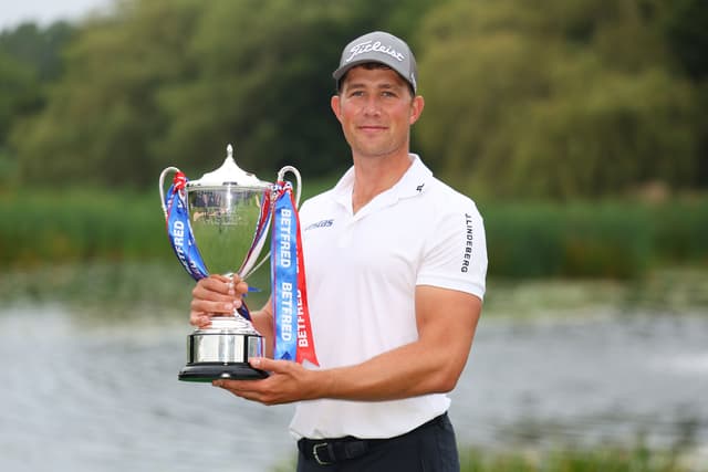 Niklas Norgaard of Denmark poses with the Betfred British Masters