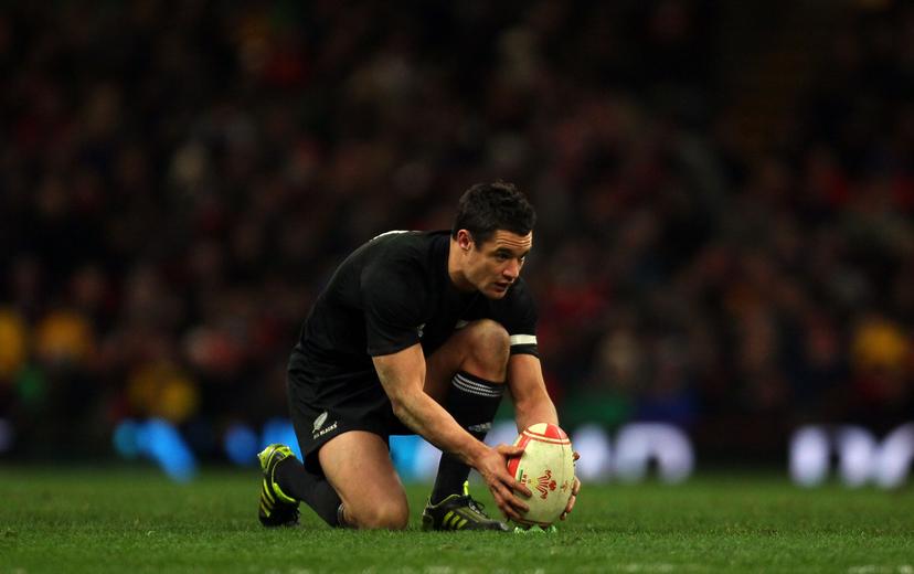 Dan Carter of the All Blacks in action