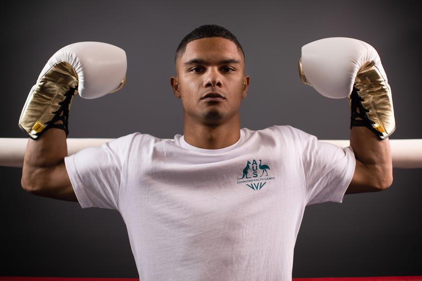 Alex Winwood poses during the Australian 2022 Commonwealth Games Boxing Team 