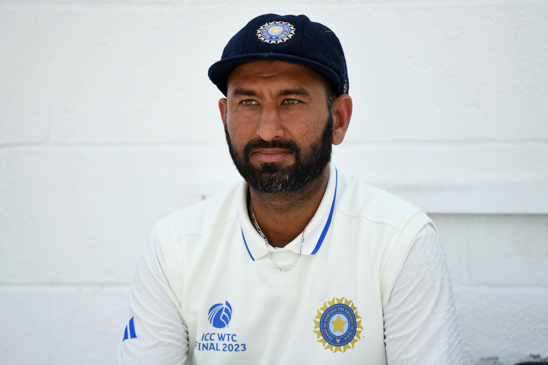 Cheteshwar Pujara of India during day four of the ICC World Test Championship 