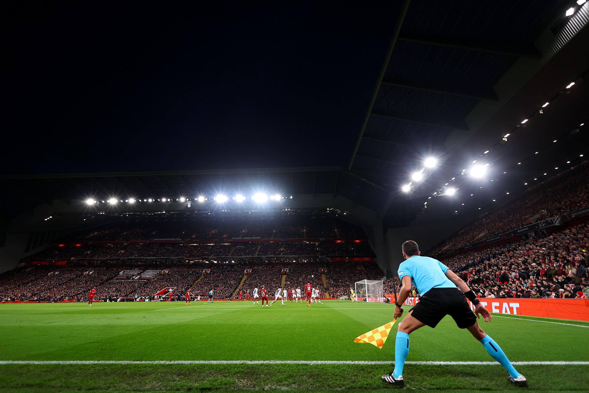 A general interior view of Anfield, 