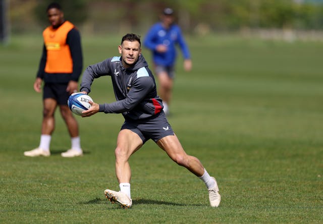 Danny Care of Harlequins takes part in a training session at Surrey Sports Park