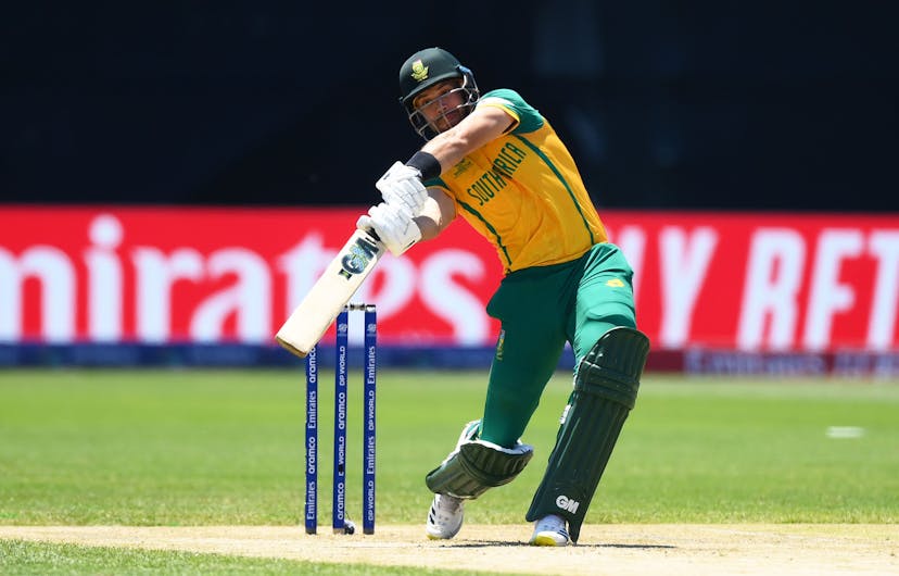 Aiden Markram of South Africa plays a shot during the ICC Men's T20 Cricket World Cup