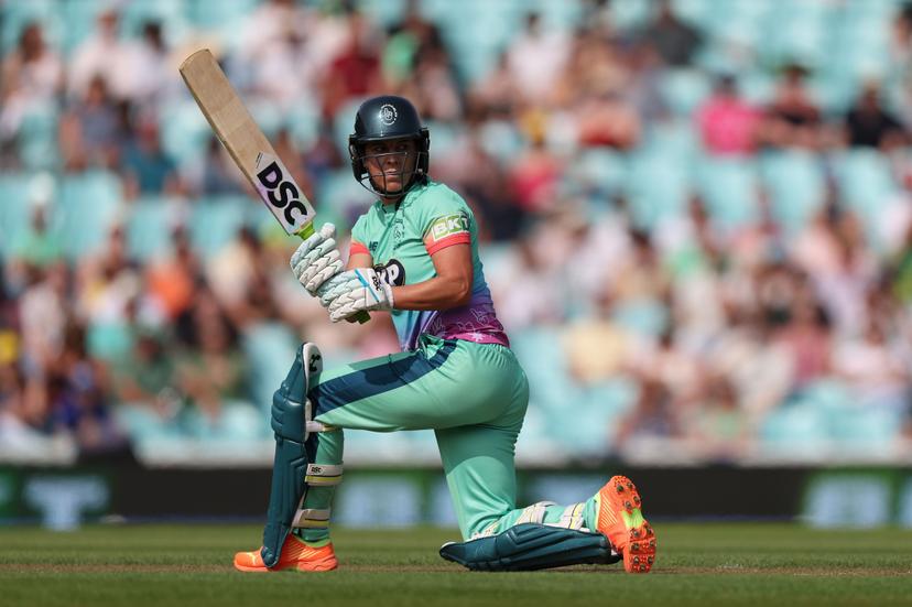 Marizanne Kapp of Oval Invincibles bats during The Hundred Eliminator 