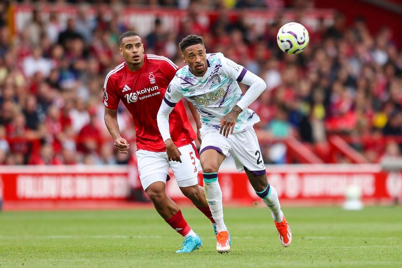 Murillo of Nottingham Forest andDaniel Jebbison of Bournemouth 