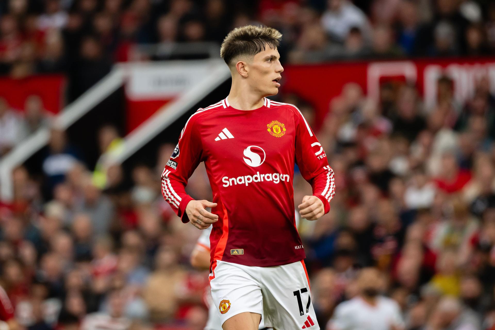 Alejandro Garnacho of Manchester United in action during the Premier League match 