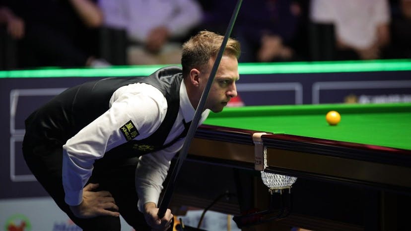 Judd Trump in the World Open final in Yushan, China