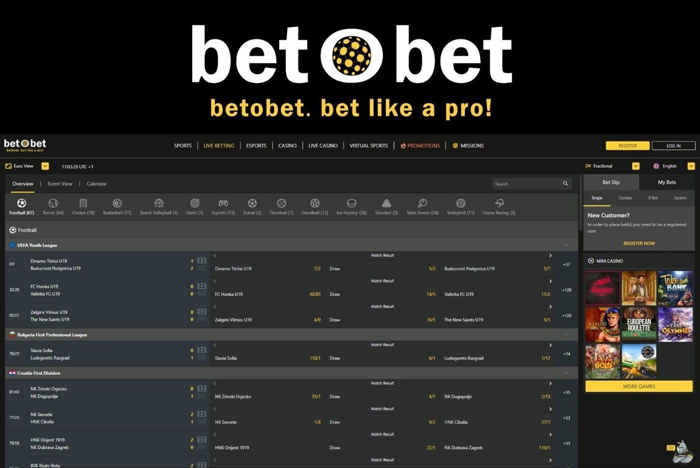 Live Betting on BetoBet