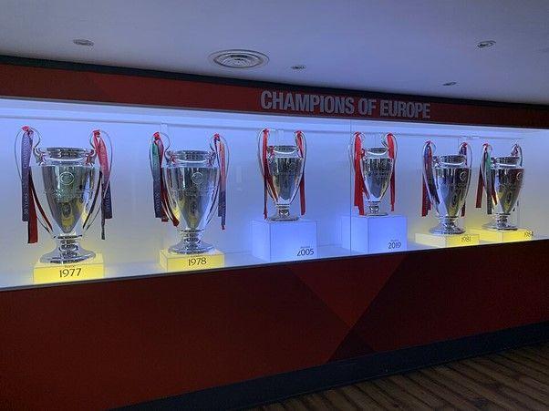 Liverpool has won six Champions League titles, the most in England 