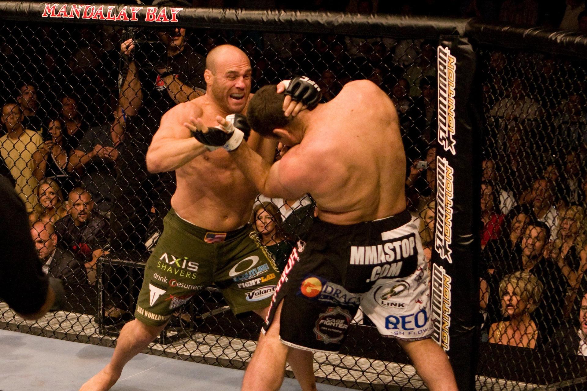 Randy Couture (green shorts) def. Gabriel Gonzaga