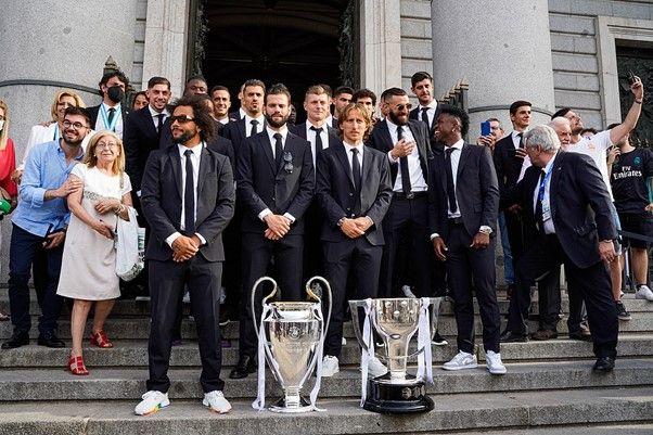 Real Madrid with a Champions League and La Liga double success in 2022 