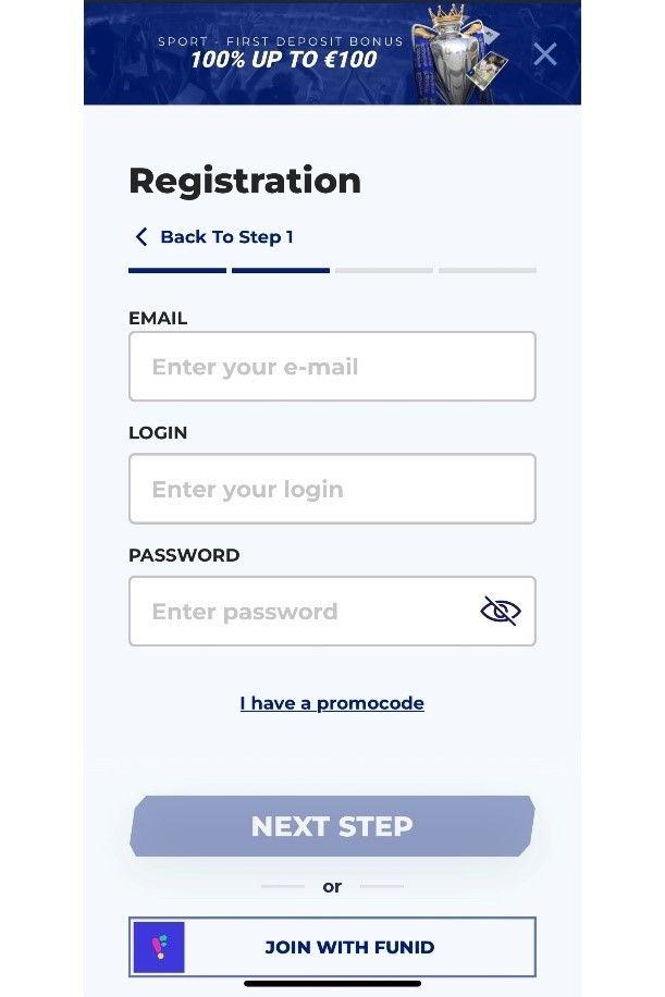 Sportaza Registration Guide Step 3