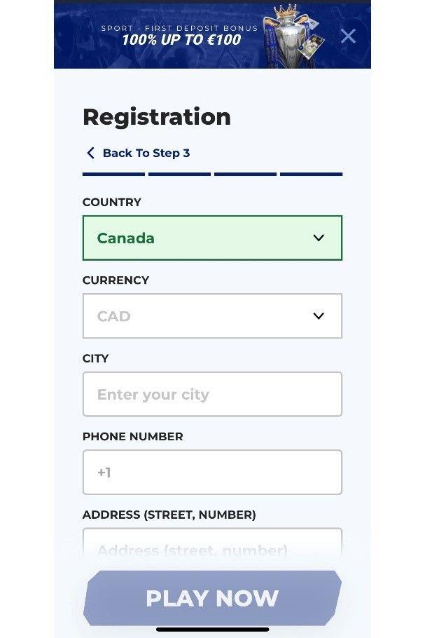 Sportaza Registration Guide Step 6