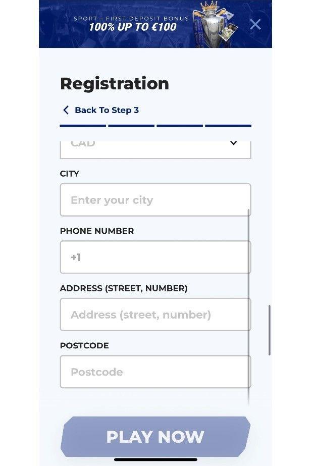 Sportaza Registration Guide Step 7