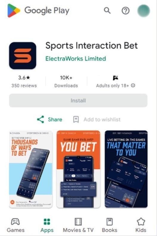 Sports Interaction Betting App Playstore