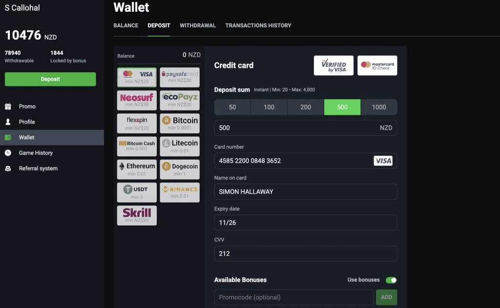 Deposit With Drawal Methods