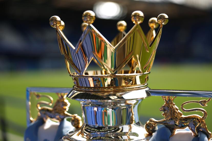 detailed view of the Premier League Trophy