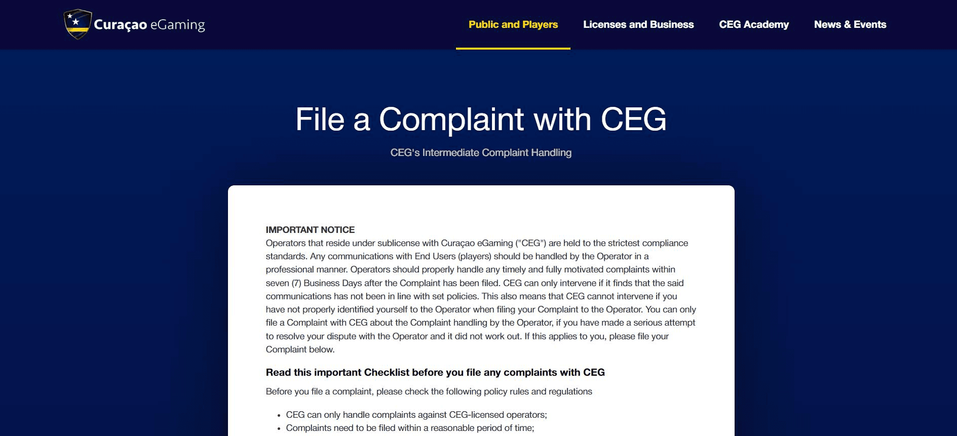 File a Complaint