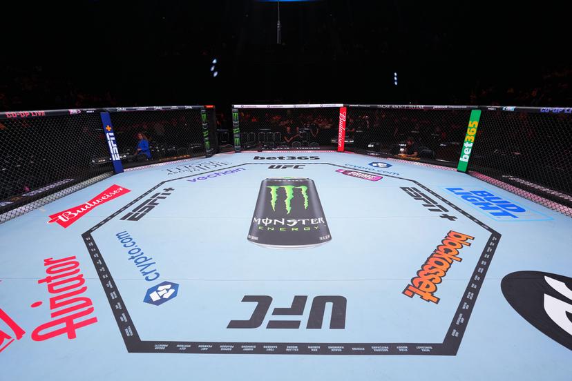  general view of the Octagon prior to the UFC 304 event