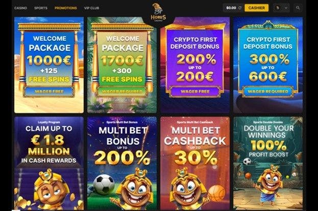 Horus Casino Bonus 2024 – Sign Up And Use Our Top Promo Code