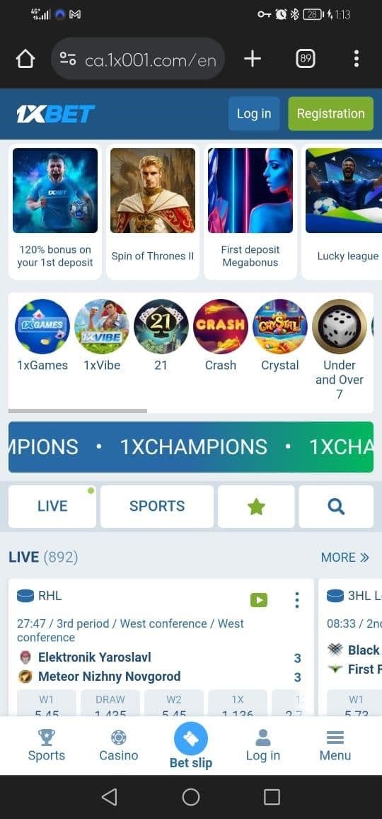 1xBet Website