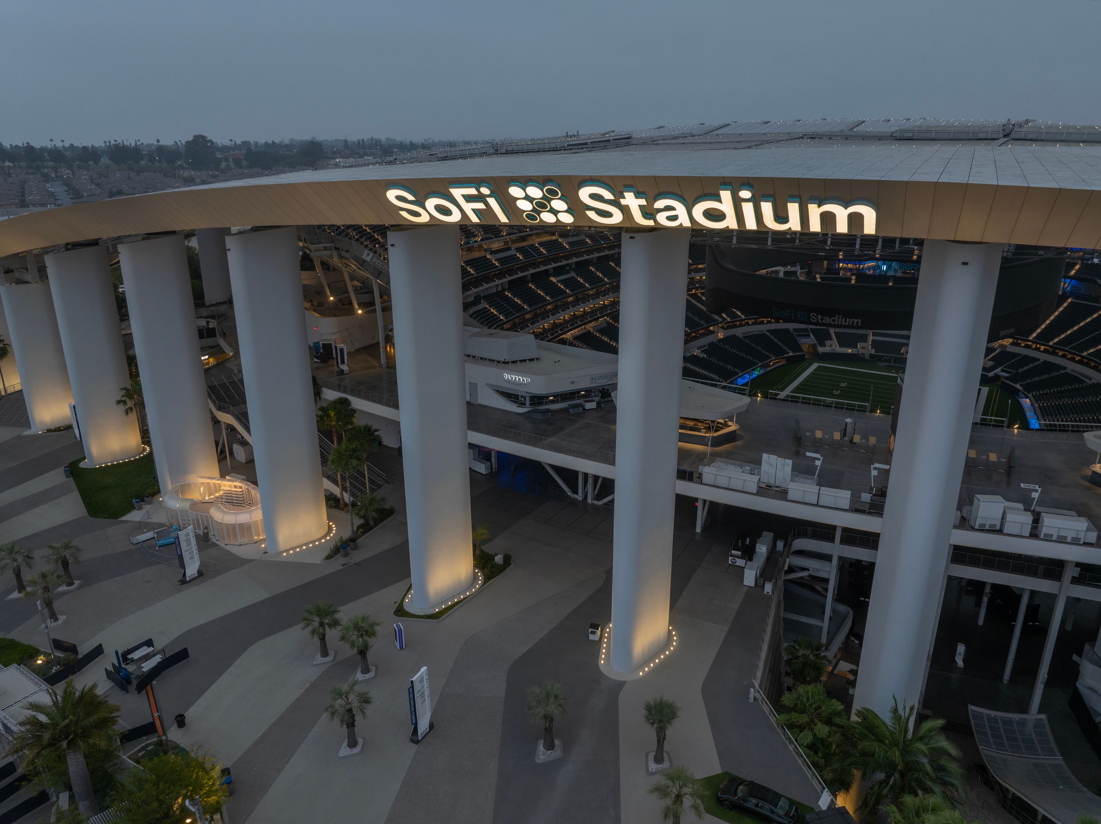 Aerial Views of Los Angeles Sofi Stadium