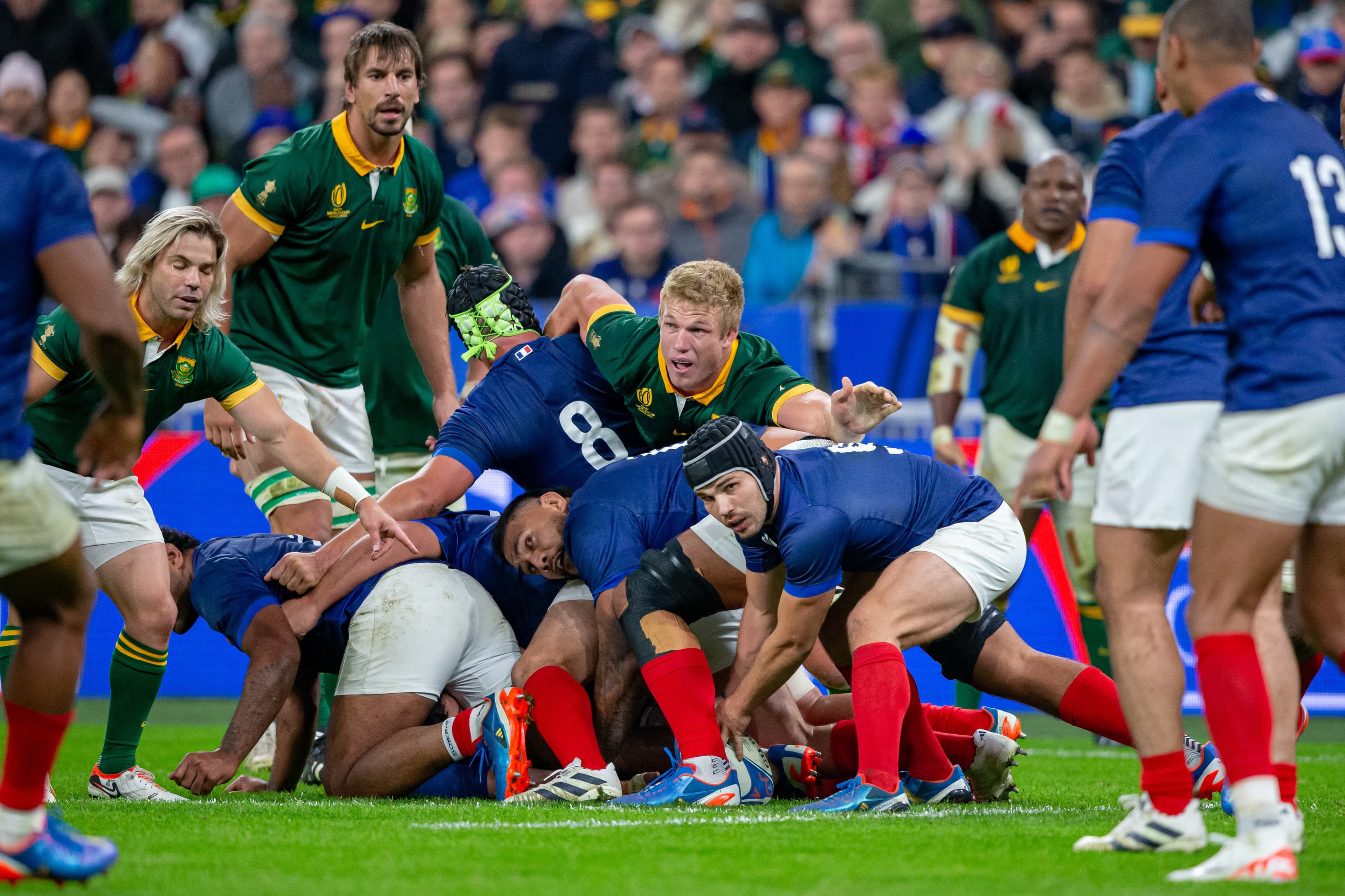 Antoine Dupont of France in action