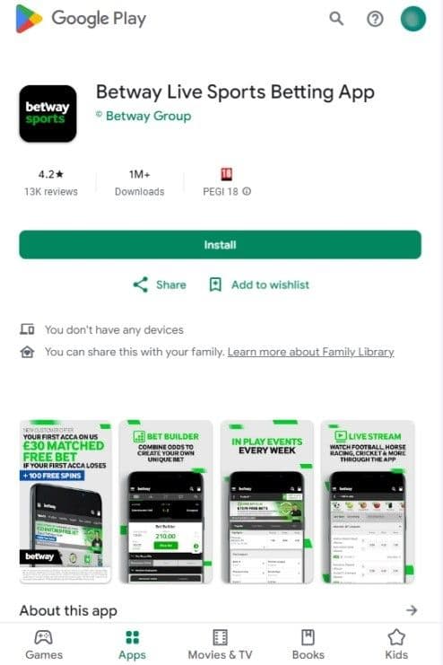 Betway Apk for Android Devices