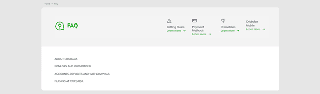 Cricbaba FAQ page