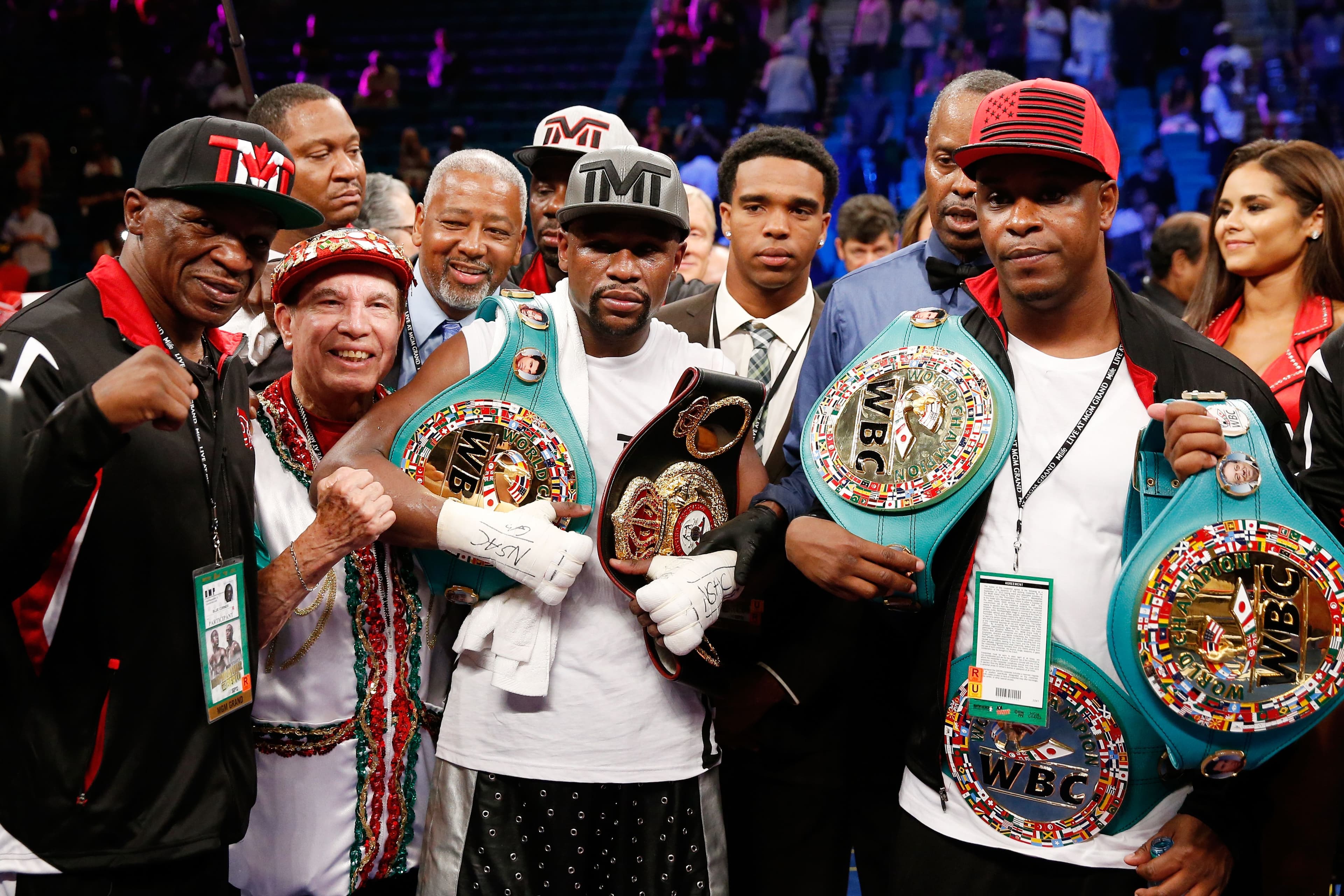 Floyd Mayweather Sr., Rafael Garcia, Floyd Mayweather Jr. and DeJuan Blake