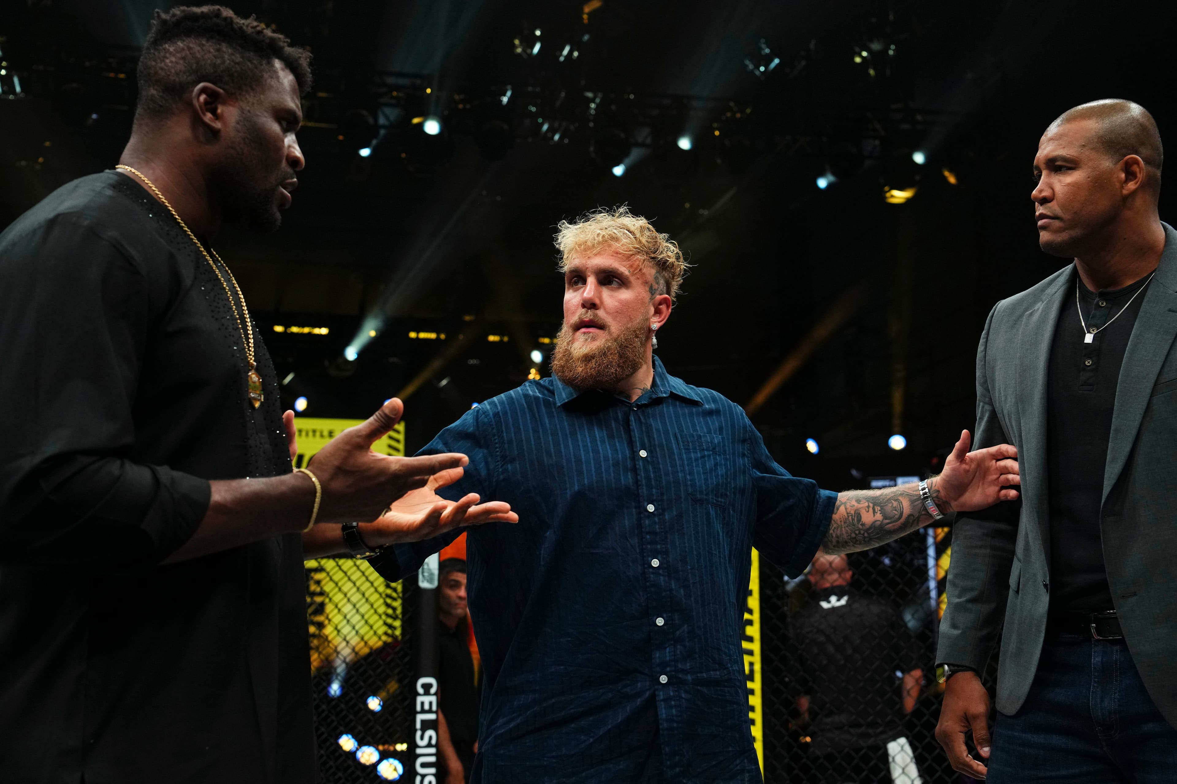 Francis Ngannou faces off against Renan Ferreira