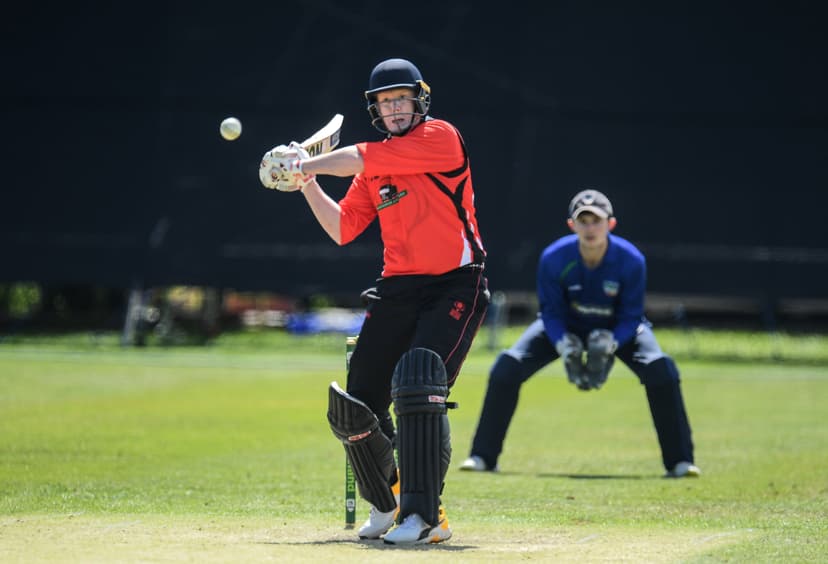 Kevin O'Brien of Munster Reds batting during the Cricket Ireland Inter-Provincial 