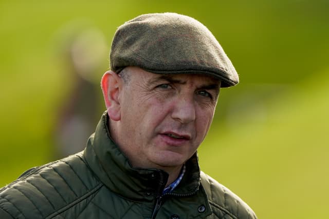 Fergal O'Brien poses at Chepstow Racecourse 