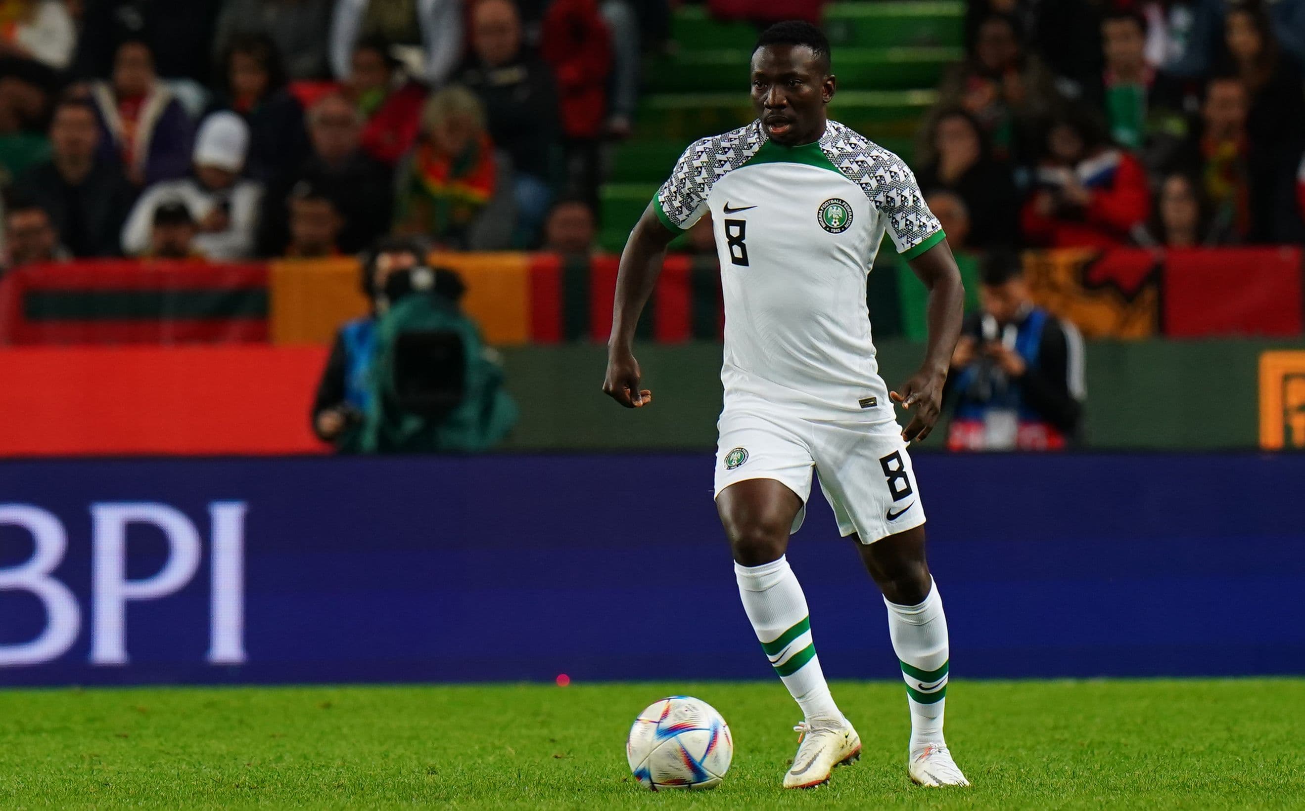 Oghenekaro Etebo of Nigeria in action during the International Friendly 