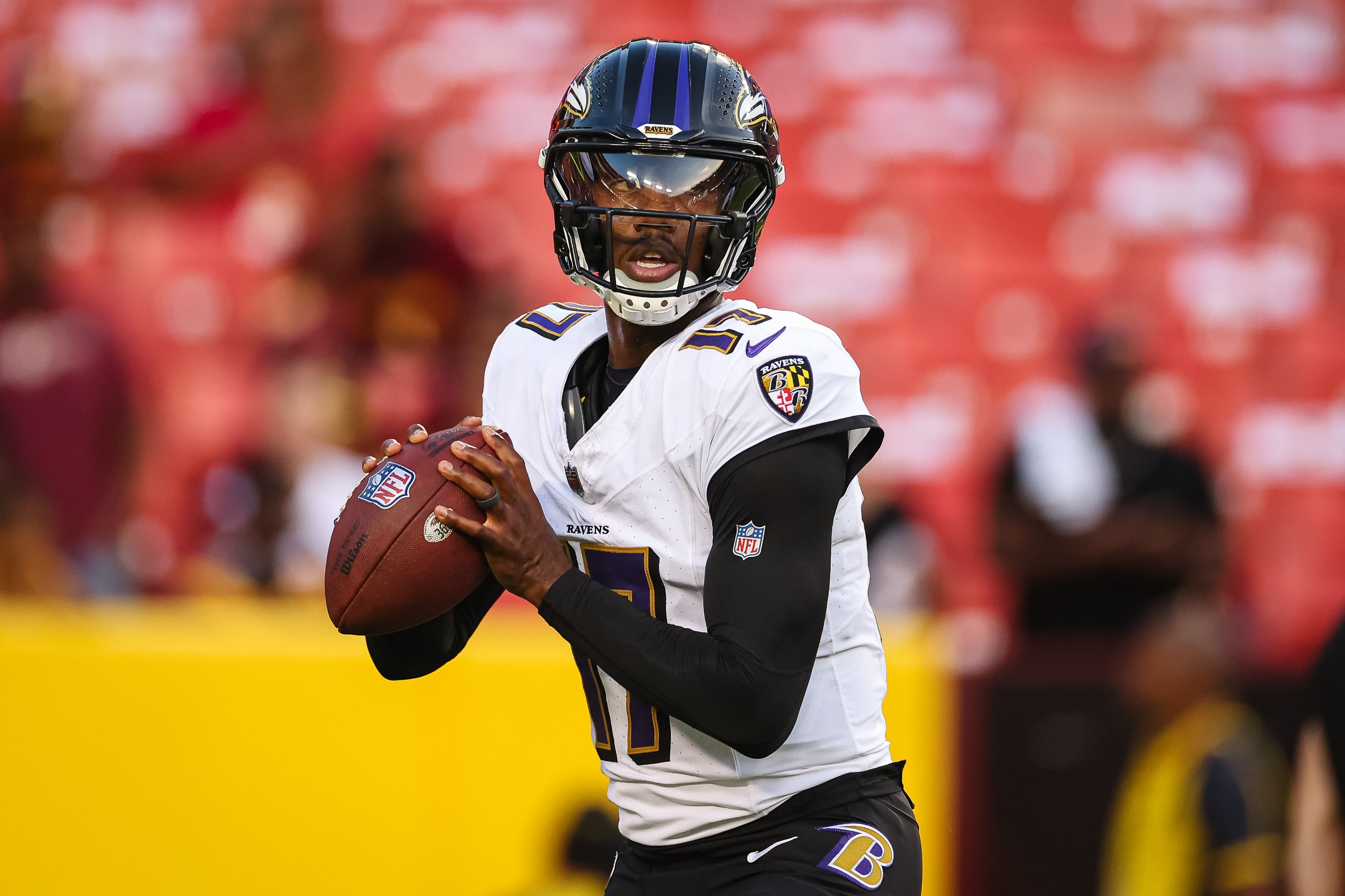 Josh Johnson #17 of the Baltimore Ravens in 