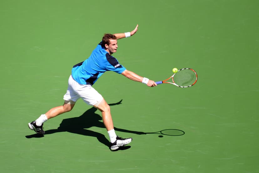 Andy Murray plays at the Indian Wells Tennis Tournament 