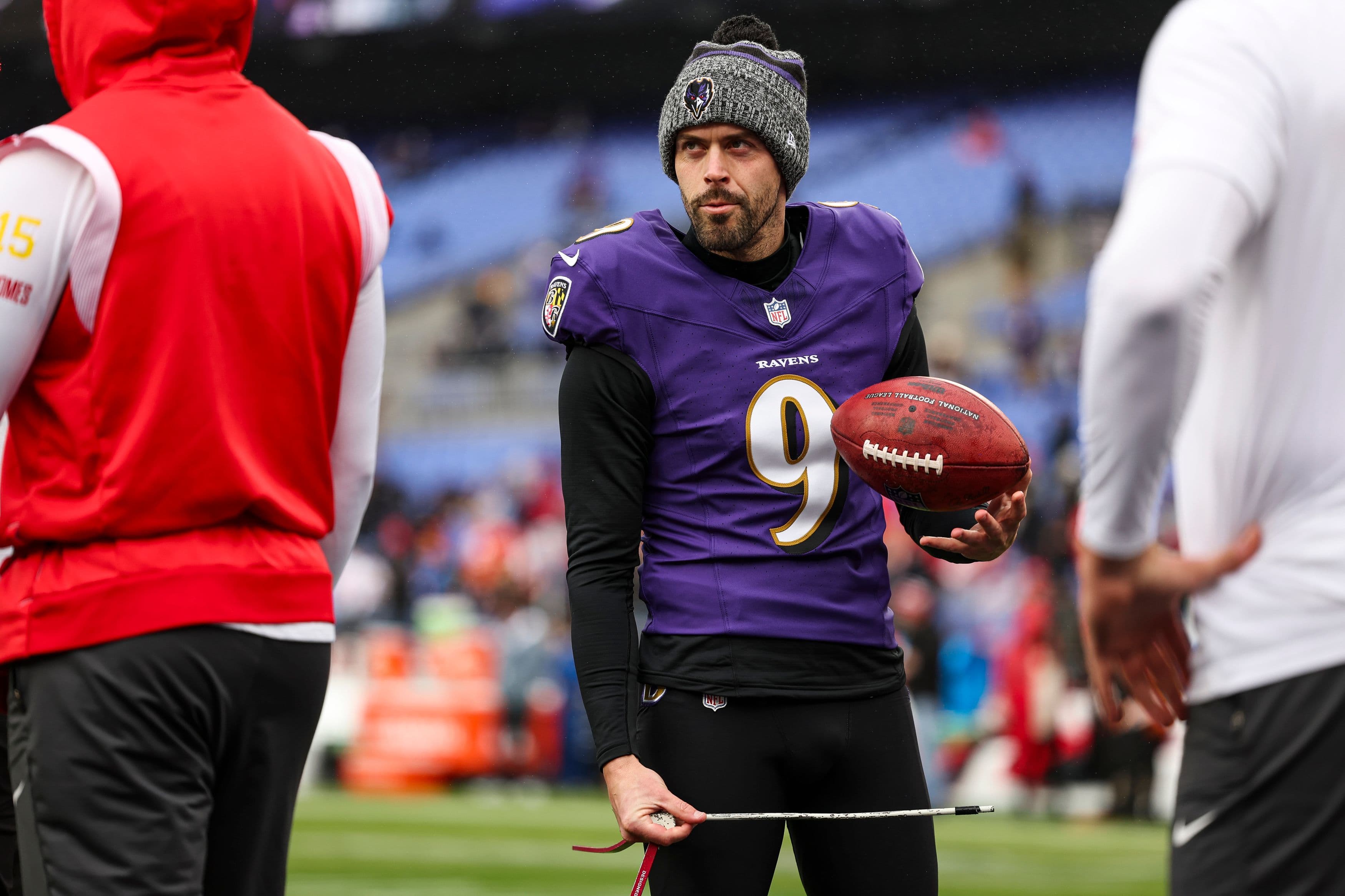 Justin Tucker #9 of the Baltimore Ravens