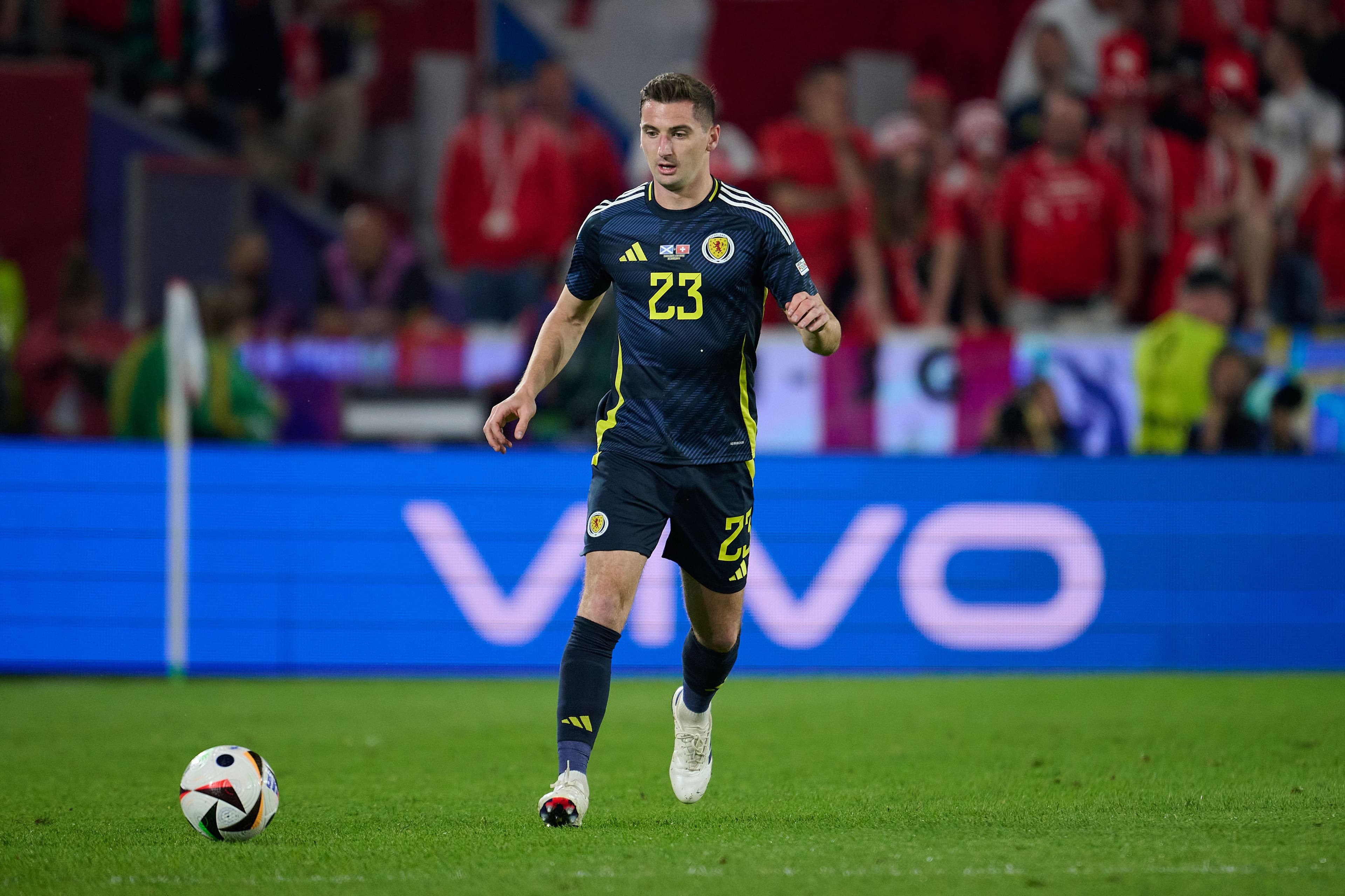 Kenny McLean of Scotland in actionduring the UEFA EURO