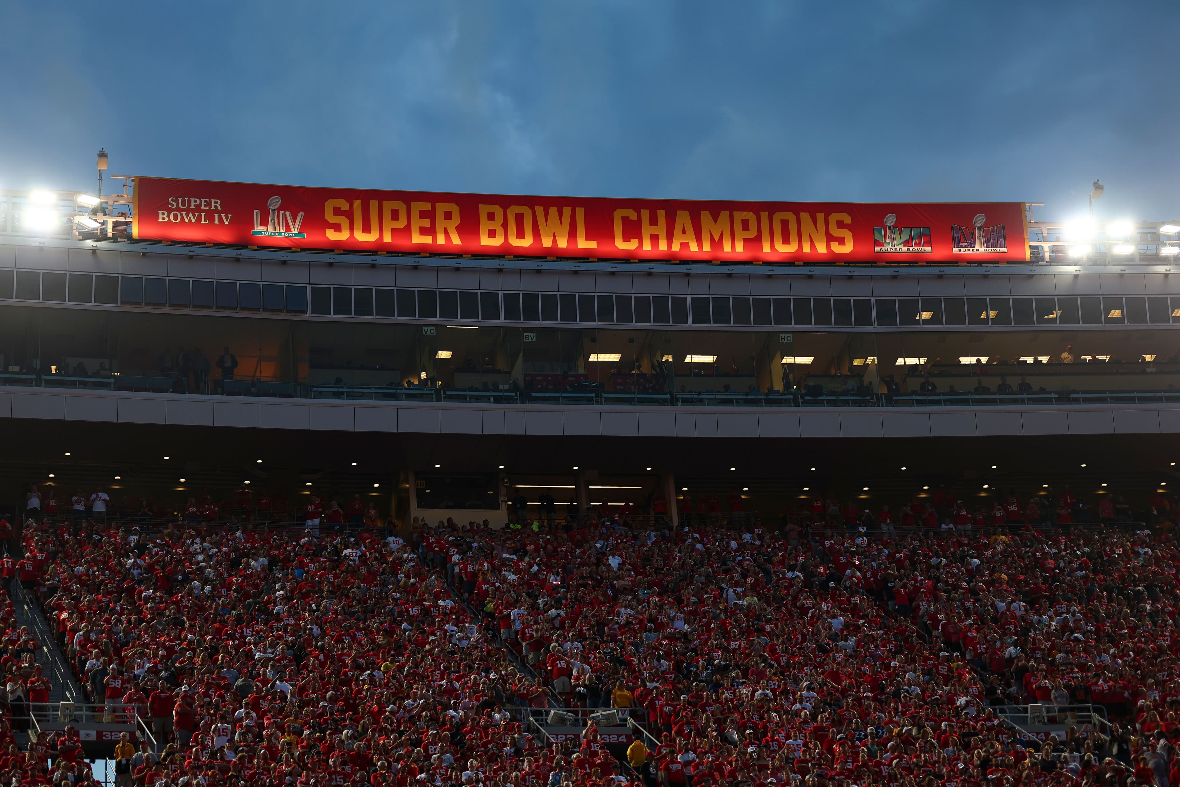 The Kansas City Chiefs unveil a new Super Bowl Champions 