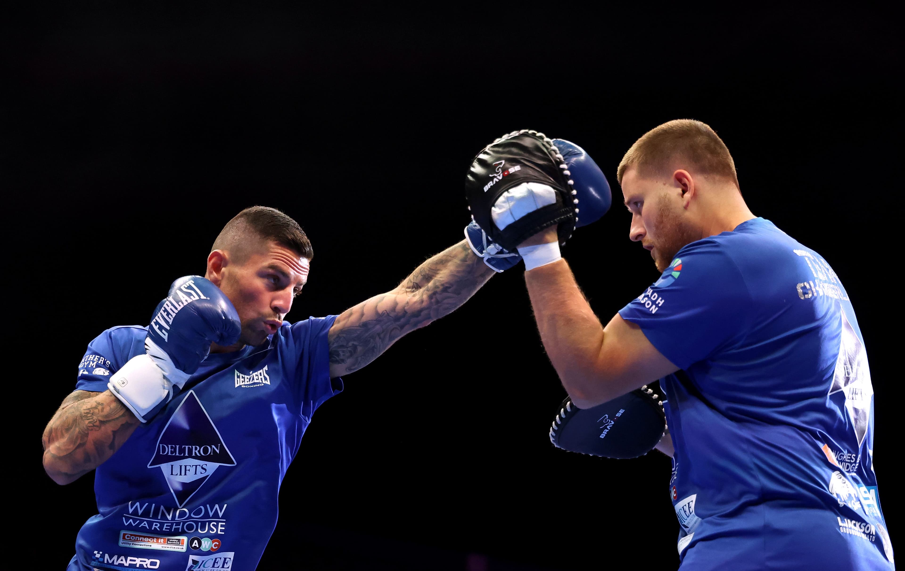 Mark Chamberlain trains ahead of the Lightweight fight 