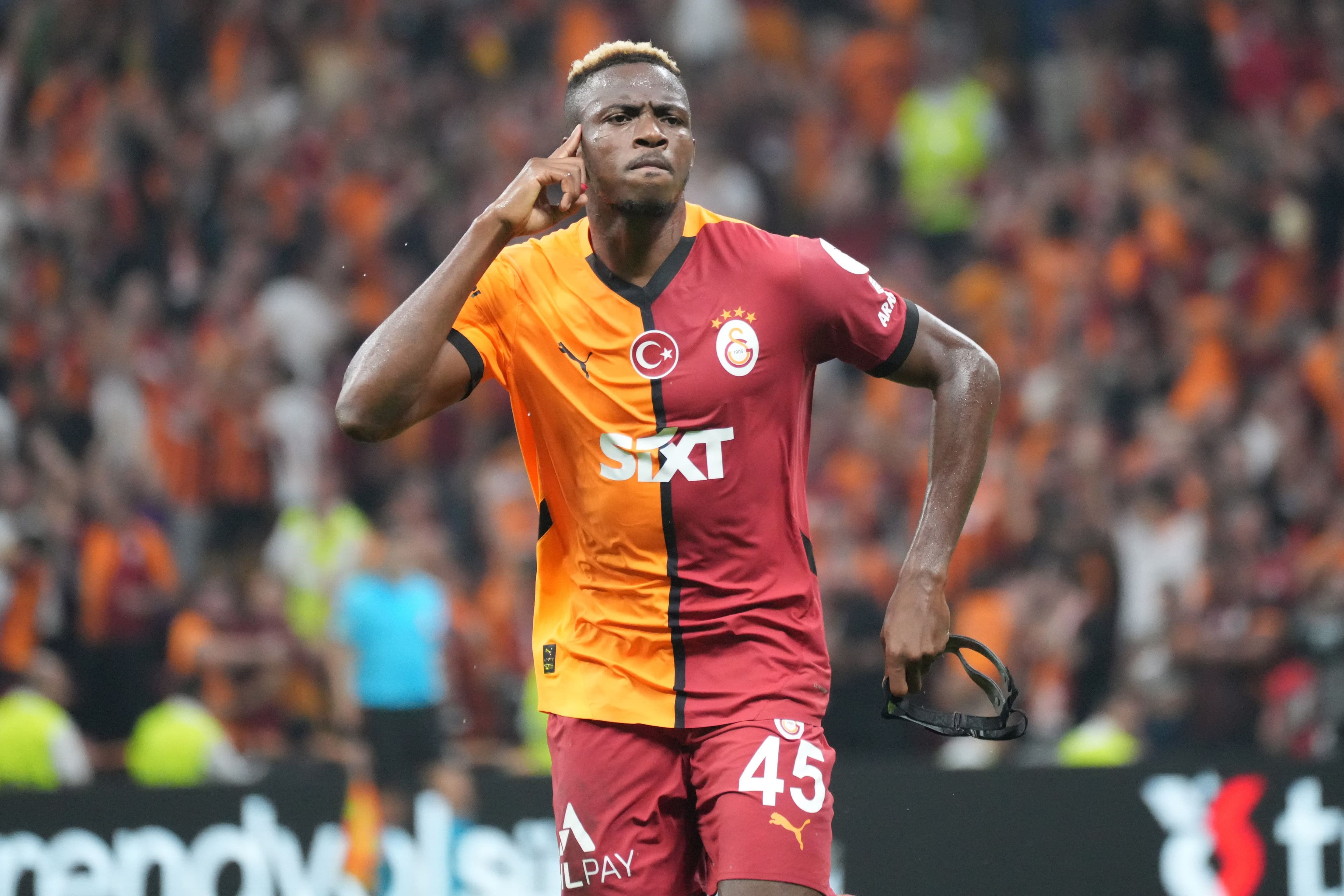 Victor Osimhen of Galatasaray celebrates after scoring 