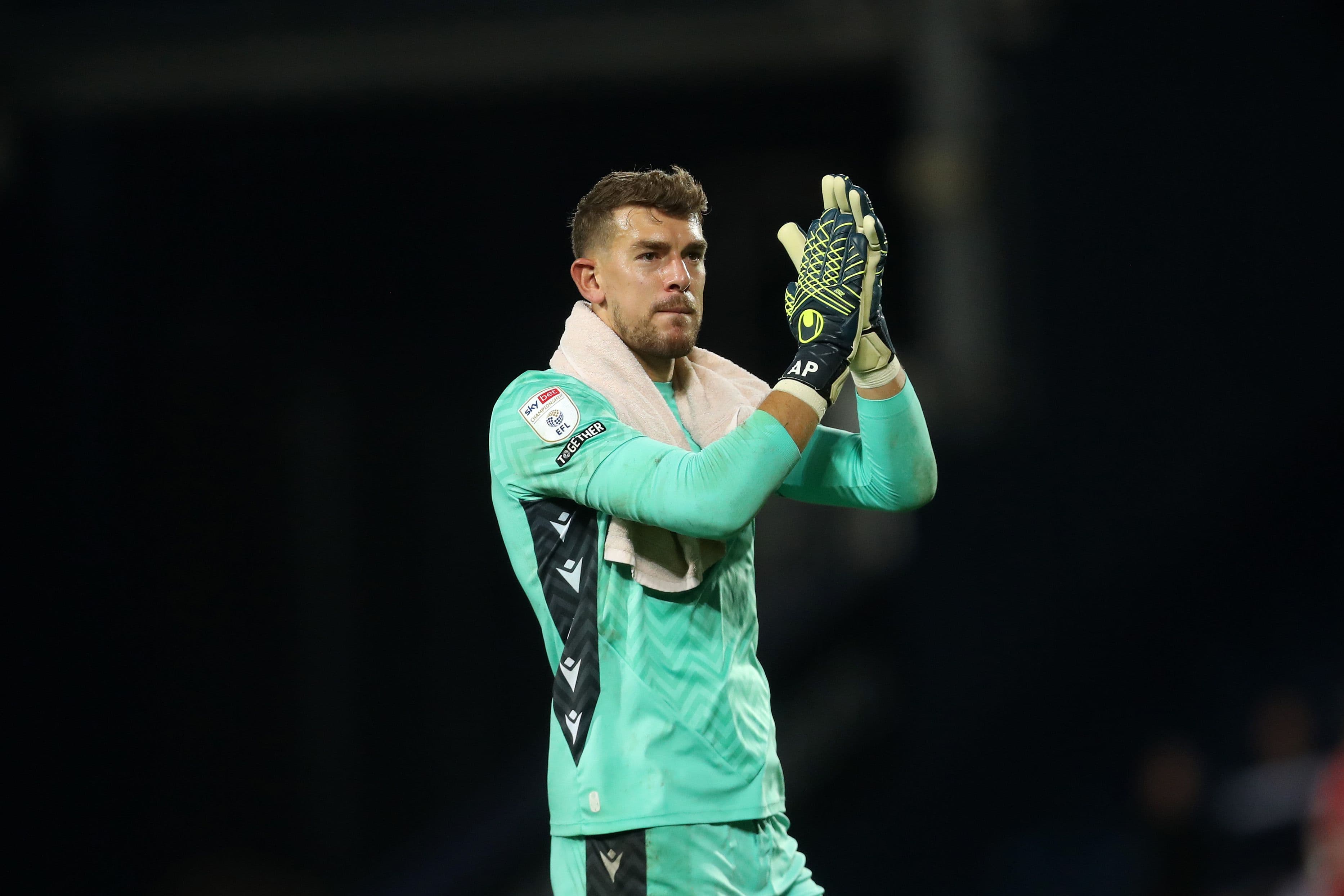  Alex Palmer of West Bromwich Albion applauds the West Bromwich Albion fans 