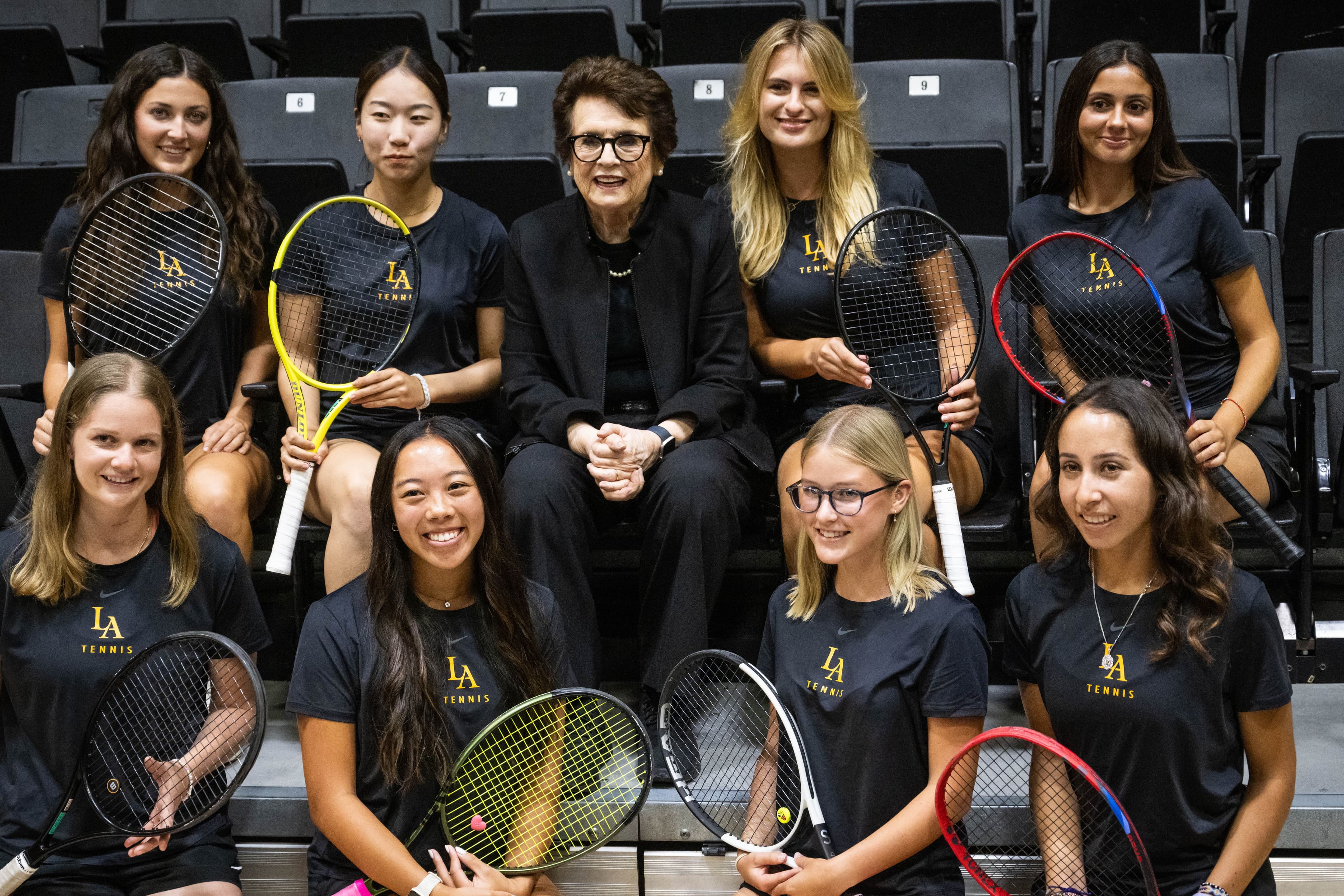 Tennis legend Billie Jean King poses 