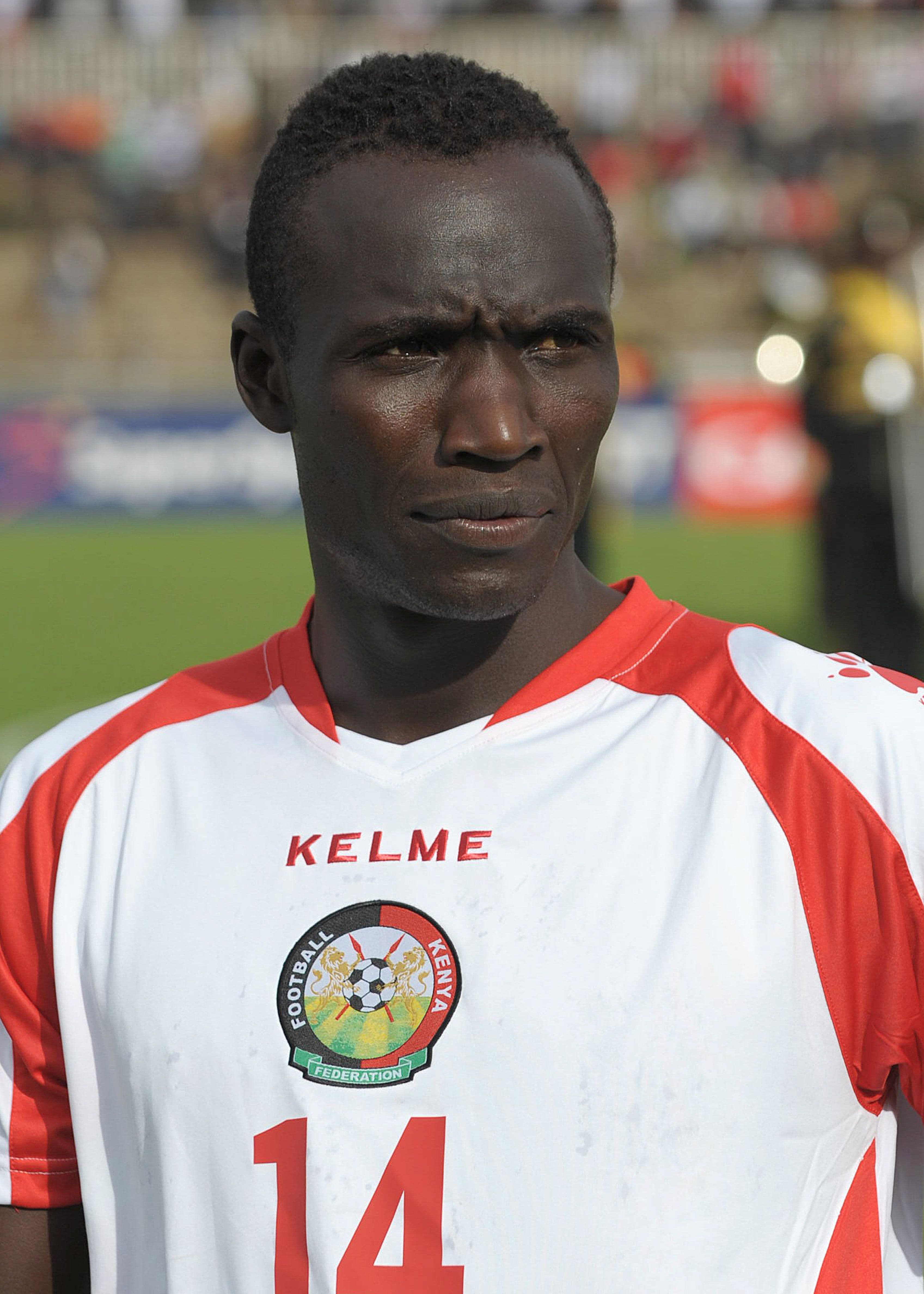 Kenya's Jockins Atudo poses ahead of the Council for East and Central Africa Football Associations 