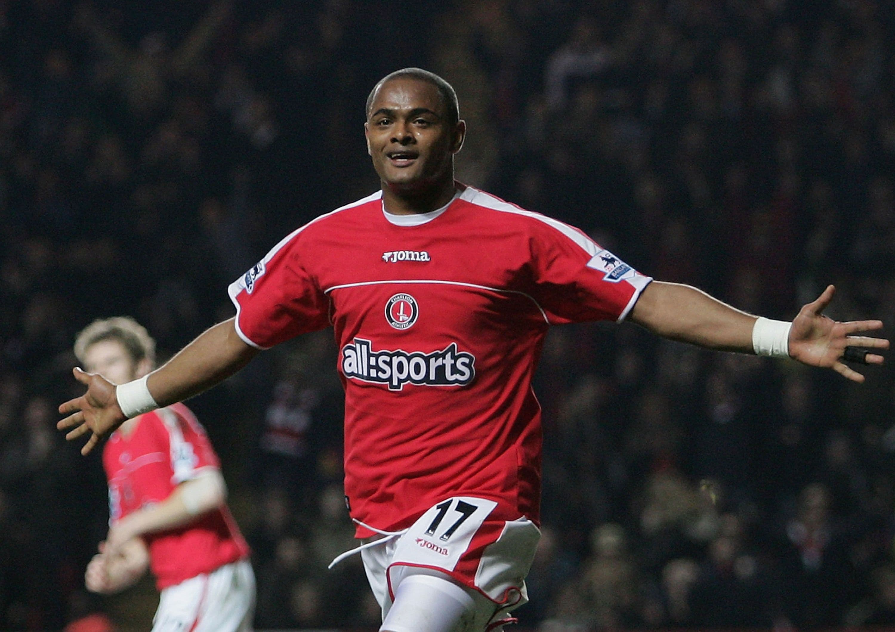 Shaun Bartlett of Charlton celebrates scoring during the Barclays Premiership 