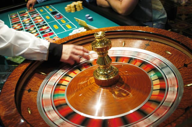  The roulette wheel spins at Caesars Atlantic City