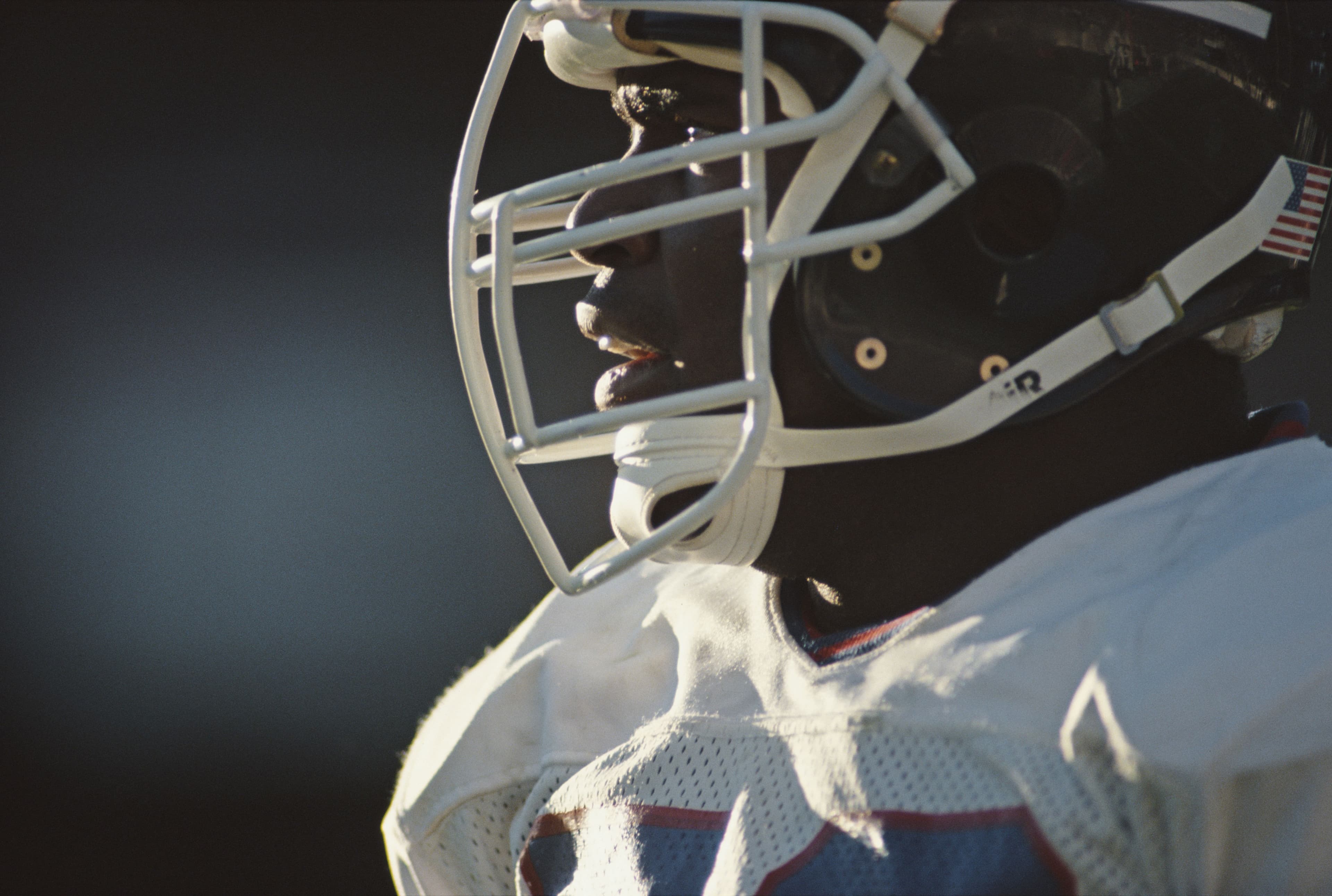 A portrait of Lawrence Taylor, linebacker