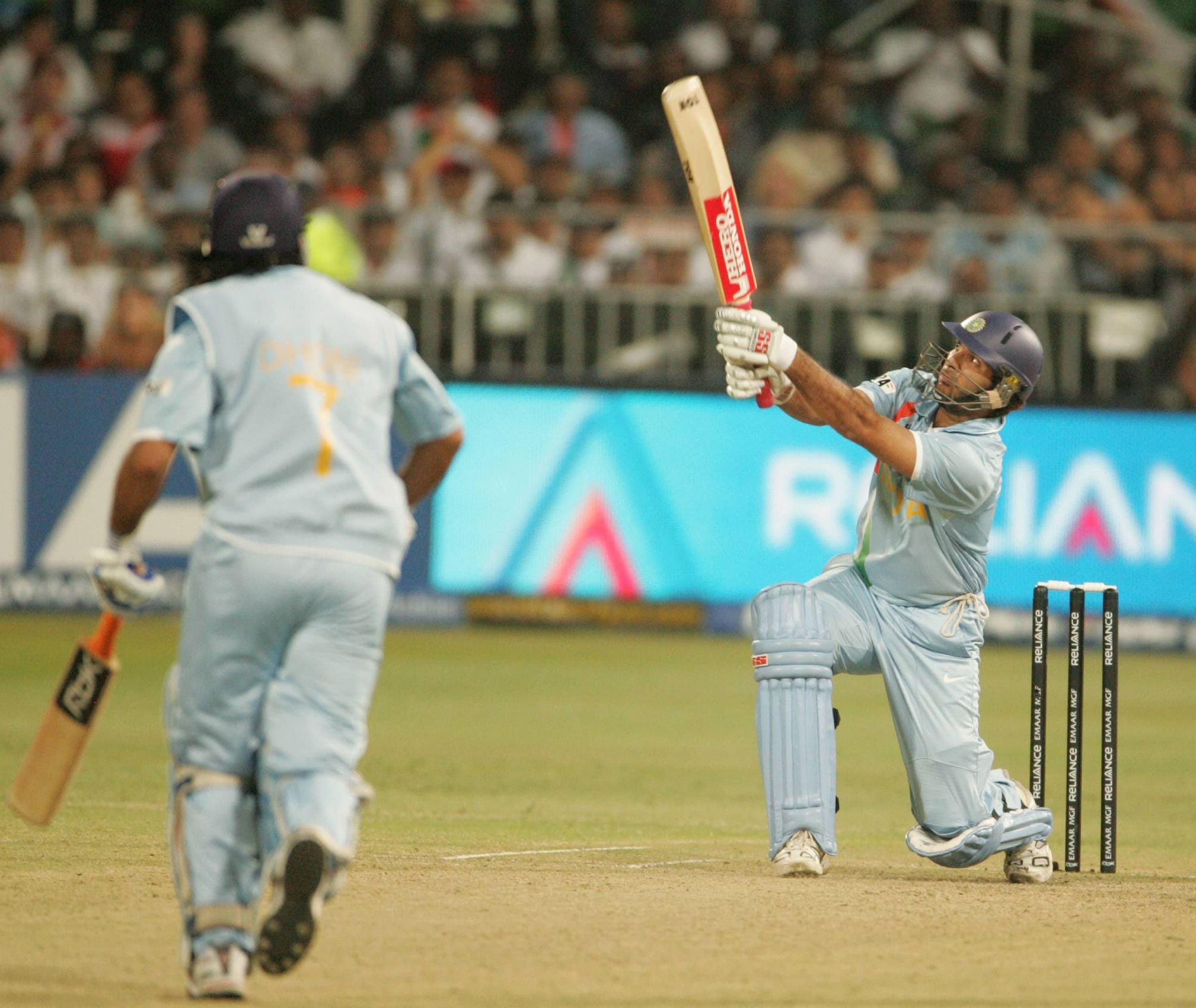 India's Yuvraj Singh hits six sixes 