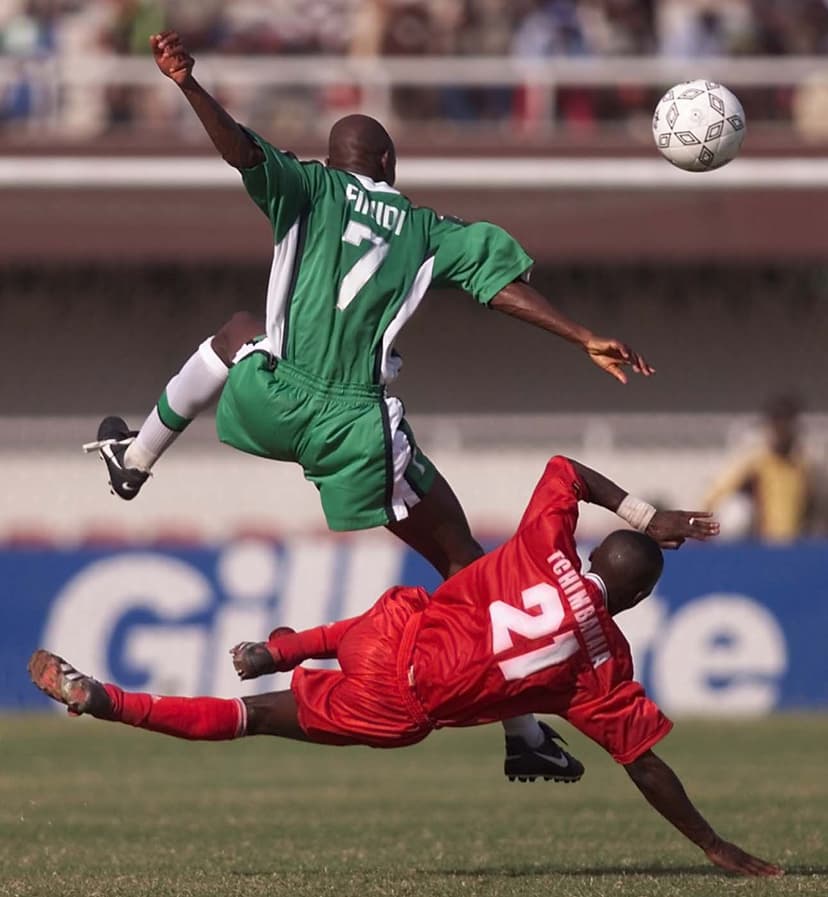 Nigeria's George Finidi during their match Nigeria 