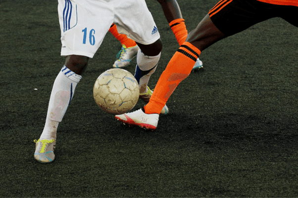 Person playing soccer